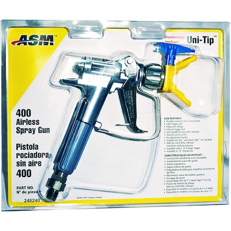 ASM 400 Professional Airless Spray Gun, 3600 Psi, Split Handle